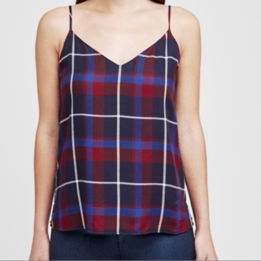 L’Agence Silk Lined Plaid Jane Tank